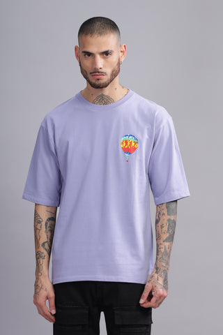 Lavender Float Edition Oversized Crew neck Tees