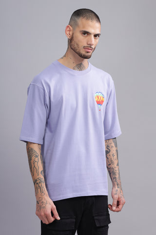 Lavender Float Edition Oversized Crew neck Tees