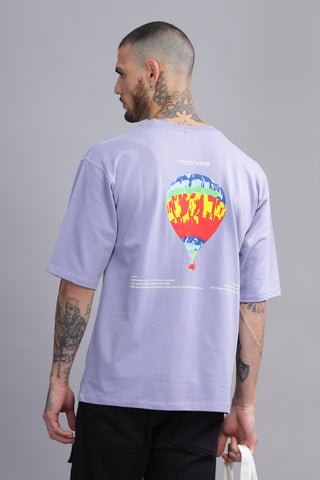 Lavender Float Edition Oversized Crew neck Tees