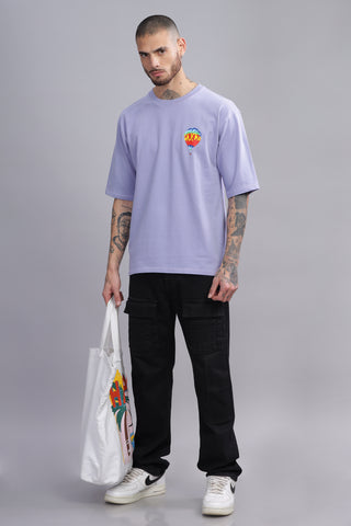 Lavender Float Edition Oversized Crew neck Tees