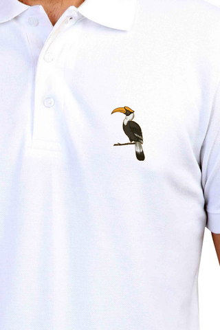 Avian Elegance Polo Shirt White