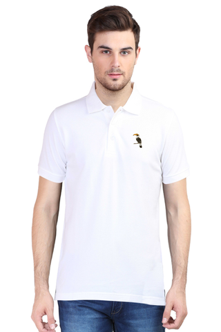 Avian Elegance Polo Shirt White