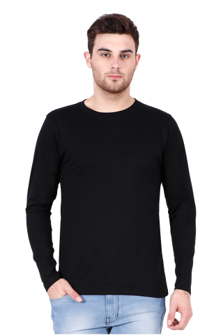 Black Round Neck Full Sleeves