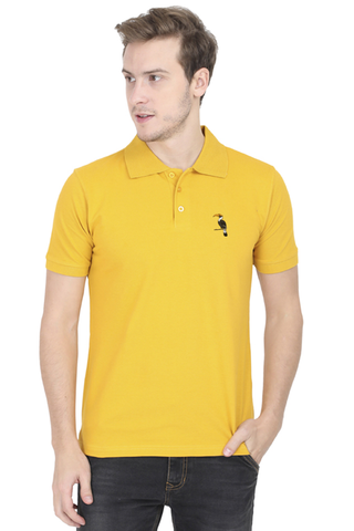 Avian Elegance Polo Shirt Yellow