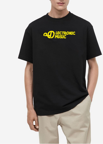 Retro Electronic Music Oversized Men T-Shirt