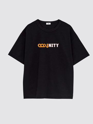 Retro Unity Mens Black Oversized Tees