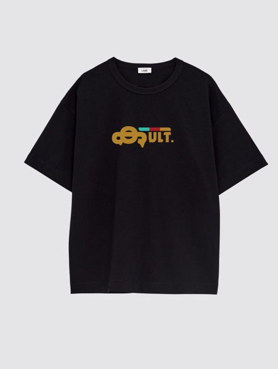 Retro Cult Men Black Oversized T-Shirt