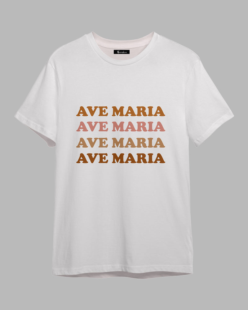 ave maria crew neck tshirt