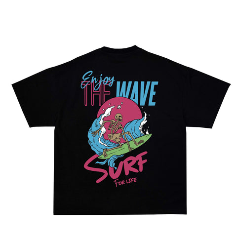 Surf Wave Graphic printed Oversized Tshirt