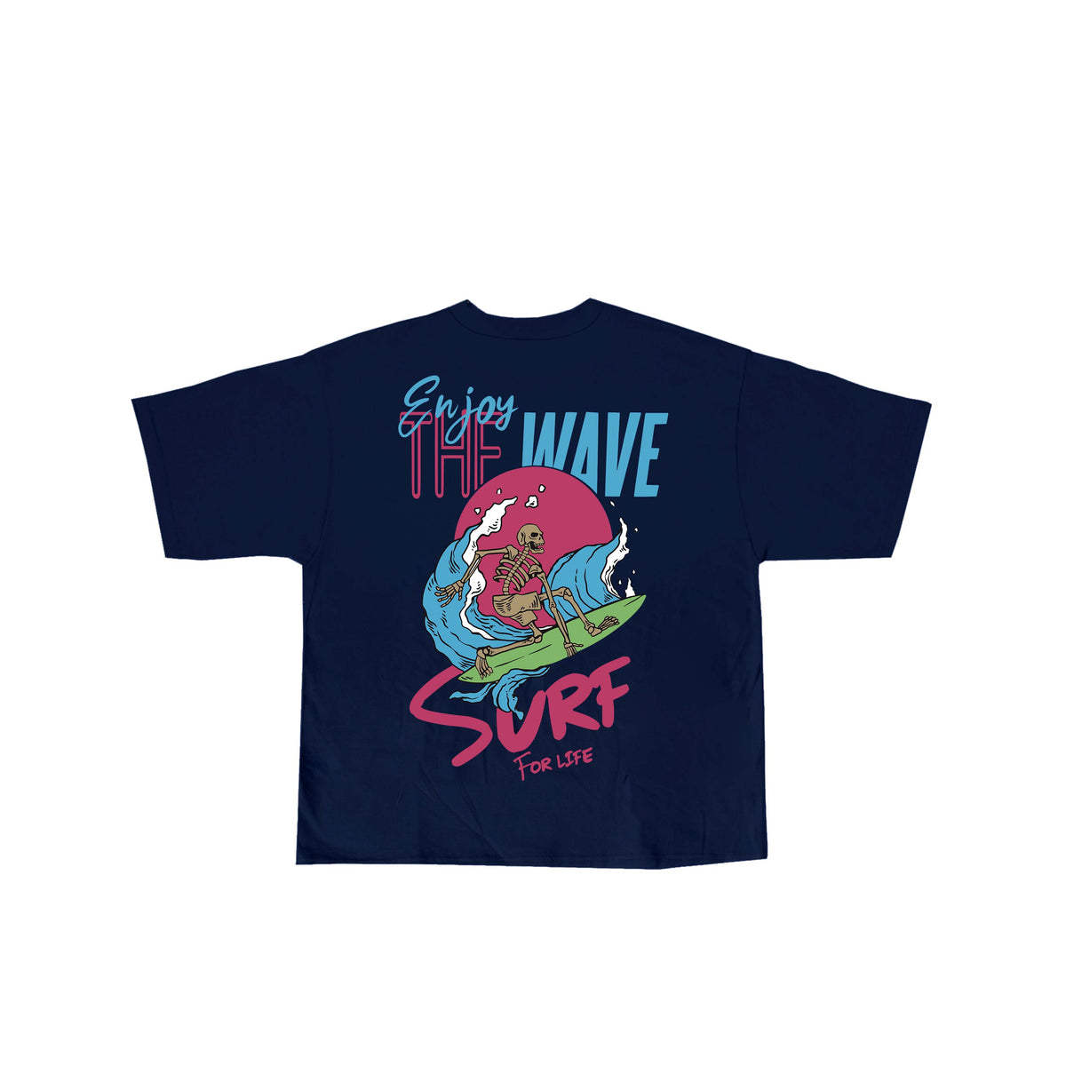 Surf Wave Graphic printed Oversized Tshirt