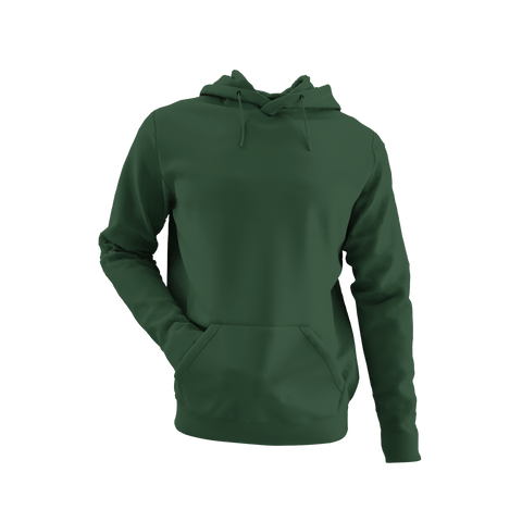 Bottle Green Solid Hoodie